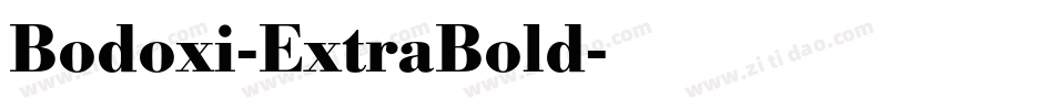 Bodoxi-ExtraBold字体转换