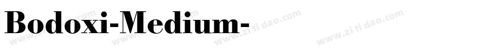 Bodoxi-Medium字体转换