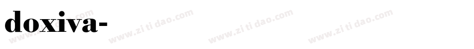 doxiva字体转换