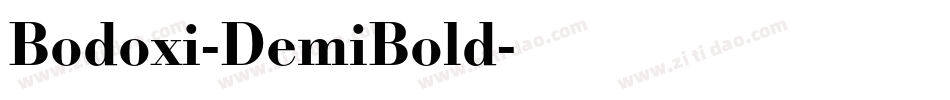Bodoxi-DemiBold字体转换