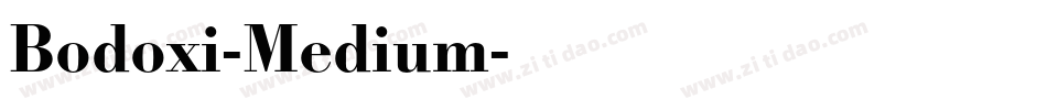 Bodoxi-Medium字体转换