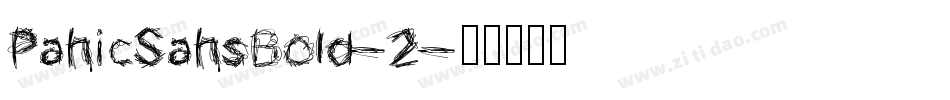 PanicSansBold-2字体转换
