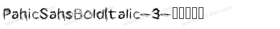 PanicSansBoldItalic-3字体转换