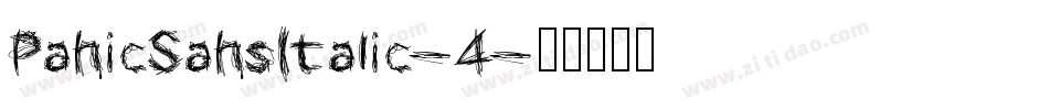 PanicSansItalic-4字体转换