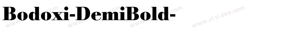 Bodoxi-DemiBold字体转换