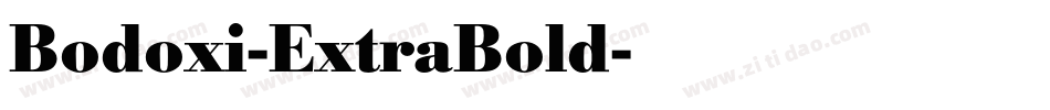 Bodoxi-ExtraBold字体转换