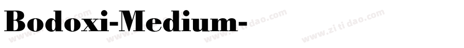 Bodoxi-Medium字体转换