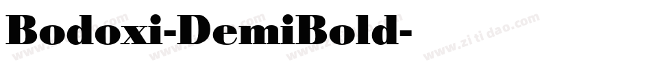Bodoxi-DemiBold字体转换