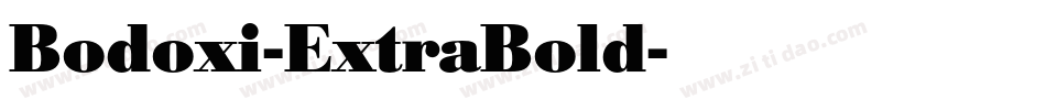 Bodoxi-ExtraBold字体转换