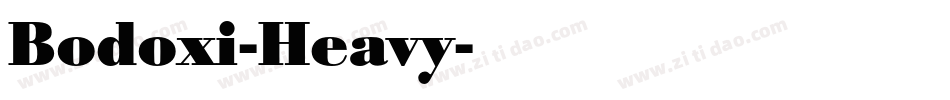 Bodoxi-Heavy字体转换