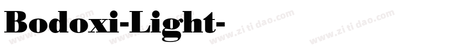 Bodoxi-Light字体转换