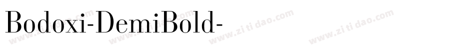 Bodoxi-DemiBold字体转换
