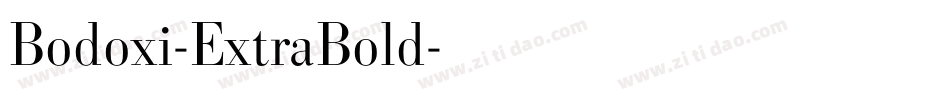 Bodoxi-ExtraBold字体转换