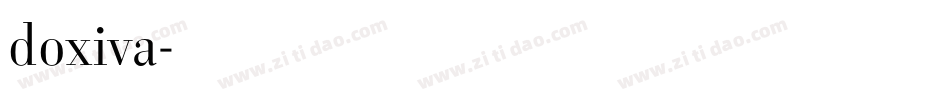 doxiva字体转换