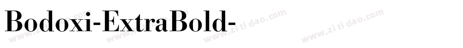 Bodoxi-ExtraBold字体转换