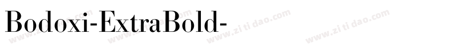 Bodoxi-ExtraBold字体转换