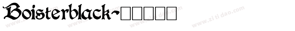 Boisterblack字体转换