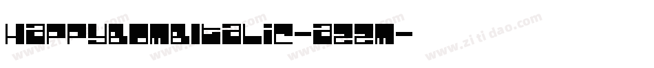 HappyBombItalic-aZzm字体转换