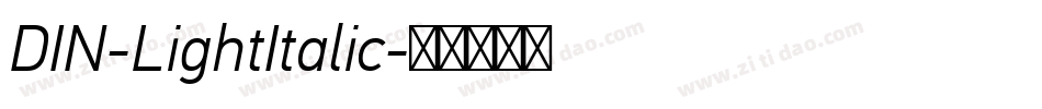 DIN-LightItalic字体转换