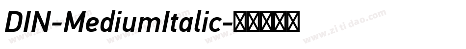 DIN-MediumItalic字体转换