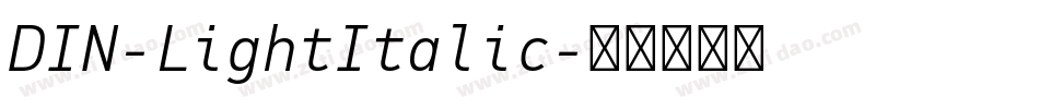 DIN-LightItalic字体转换