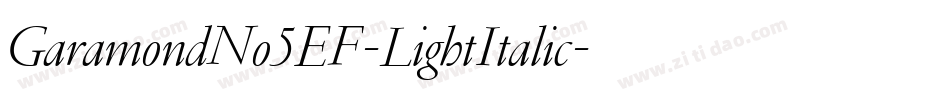 GaramondNo5EF-LightItalic字体转换