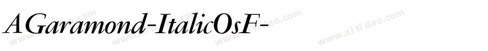 AGaramond-ItalicOsF字体转换