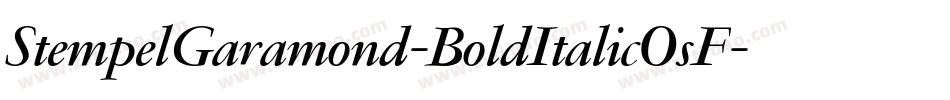 StempelGaramond-BoldItalicOsF字体转换