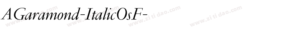 AGaramond-ItalicOsF字体转换