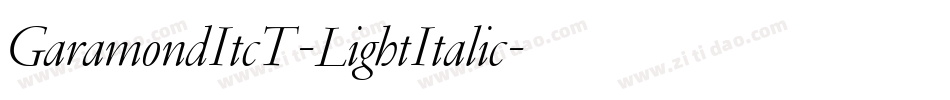 GaramondItcT-LightItalic字体转换