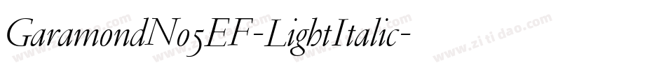GaramondNo5EF-LightItalic字体转换
