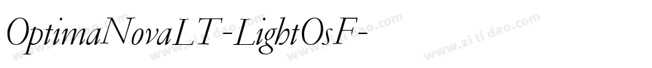 OptimaNovaLT-LightOsF字体转换