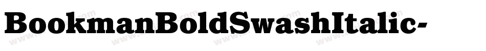 BookmanBoldSwashItalic字体转换
