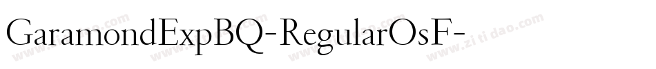 GaramondExpBQ-RegularOsF字体转换