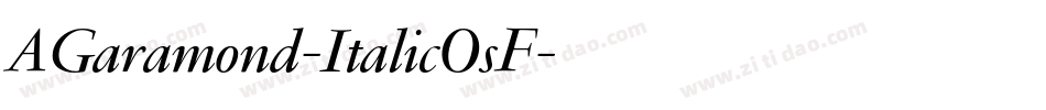 AGaramond-ItalicOsF字体转换