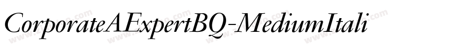 CorporateAExpertBQ-MediumItalicOsF字体转换