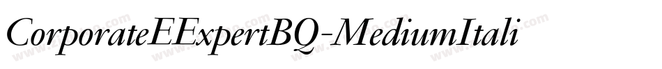 CorporateEExpertBQ-MediumItalicOsF字体转换