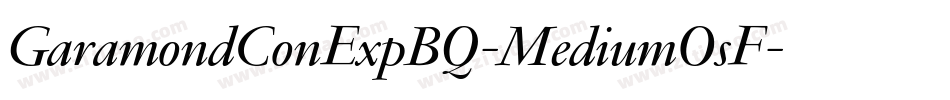GaramondConExpBQ-MediumOsF字体转换