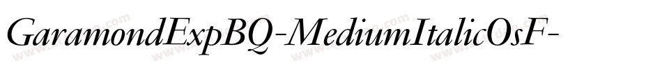 GaramondExpBQ-MediumItalicOsF字体转换