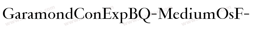 GaramondConExpBQ-MediumOsF字体转换
