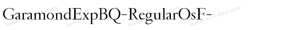 GaramondExpBQ-RegularOsF字体转换