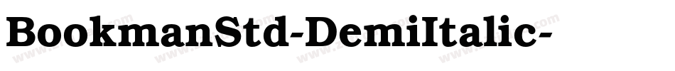 BookmanStd-DemiItalic字体转换