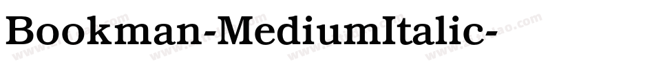Bookman-MediumItalic字体转换