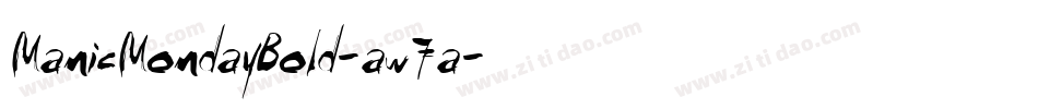 ManicMondayBold-aw7a字体转换