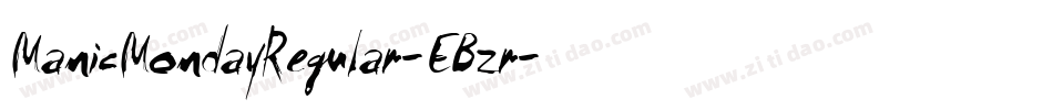 ManicMondayRegular-EBzr字体转换