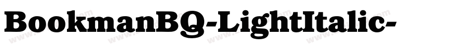 BookmanBQ-LightItalic字体转换
