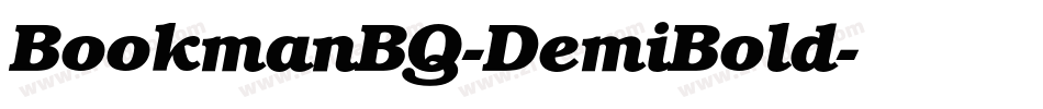 BookmanBQ-DemiBold字体转换