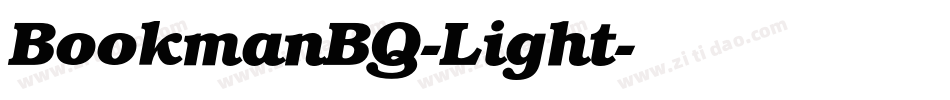 BookmanBQ-Light字体转换