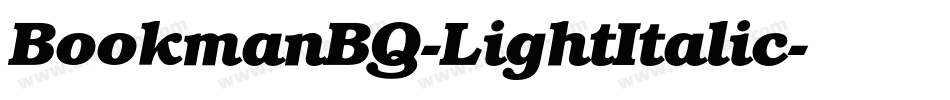 BookmanBQ-LightItalic字体转换