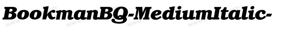 BookmanBQ-MediumItalic字体转换